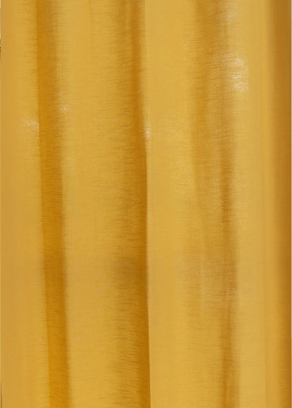 Room Darkening - Solid Mustard Pure Cotton Plain Curtain