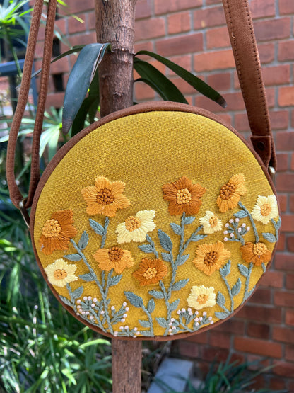 Yellow Mellow Round Sling Bag