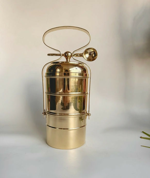 Brass Tiffin Box 3 Tier