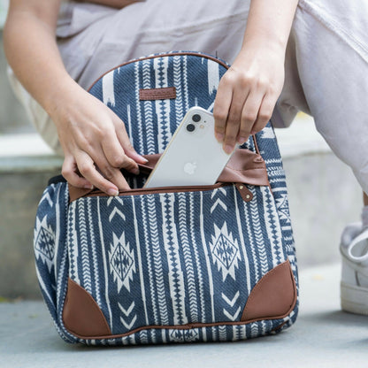 Adventurous blue compact backpack