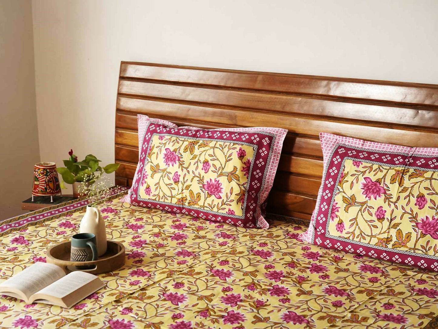 Baagh – Yellow- Double Bed Bedsheet