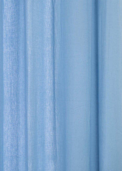 Room Darkening - Solid Powder Blue Cotton Plain Curtain