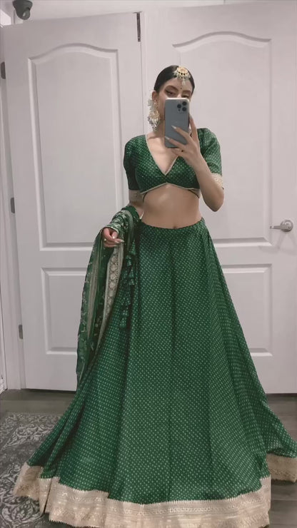 Bandhej Sabya Lehenga