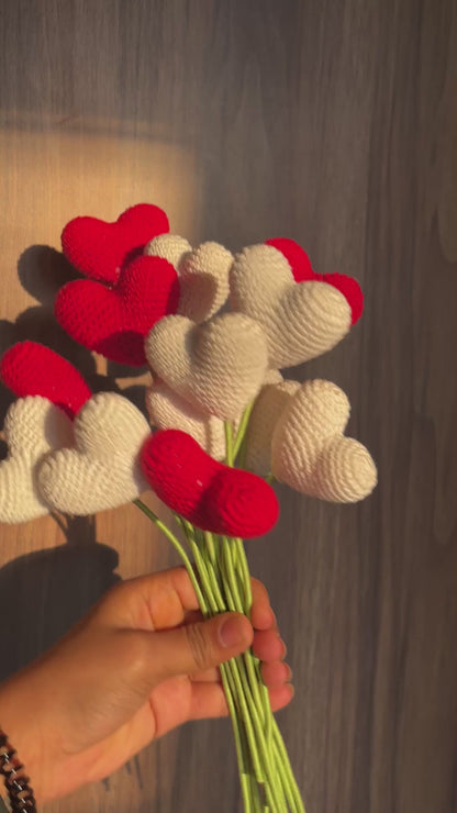 Crochet Heart Sticks