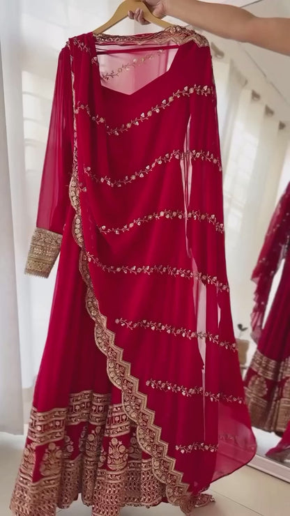 Mayraa Red Suit set