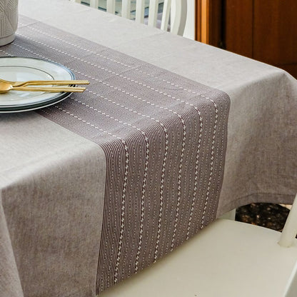 Woven Winter Grey Wipeable & Anti-slip Tablecover - RECTANGLE