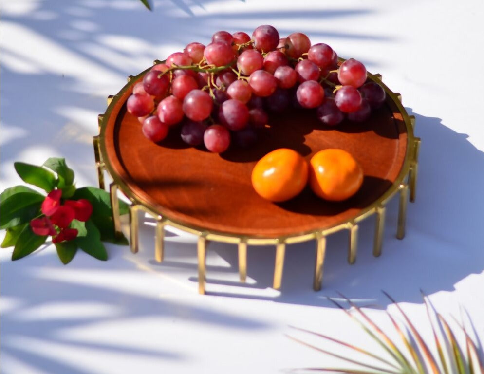 Cake Stand | Riser| Serving Tray| Platter: Wood and Metal