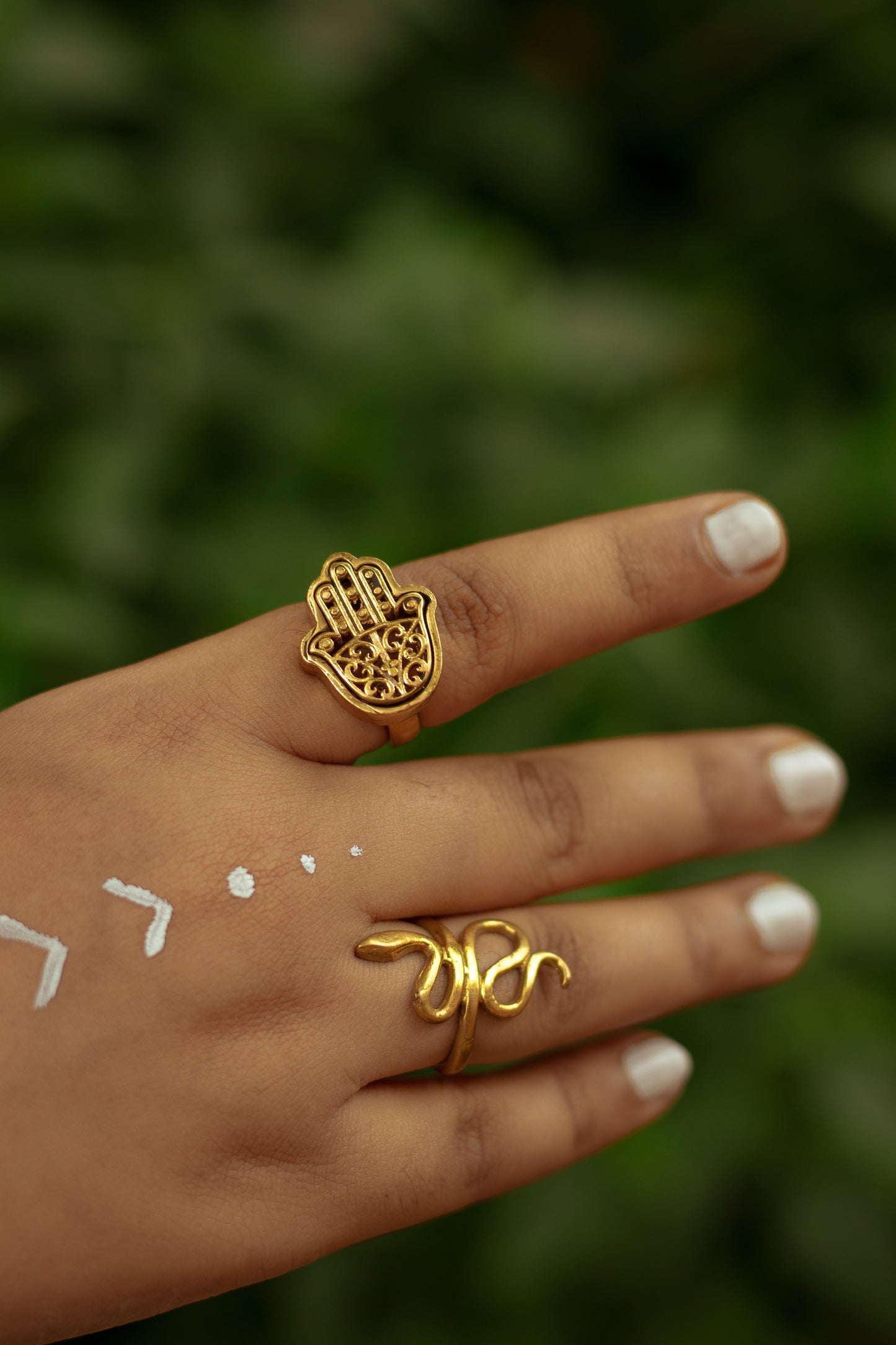 Hamsa Adjustable Ring