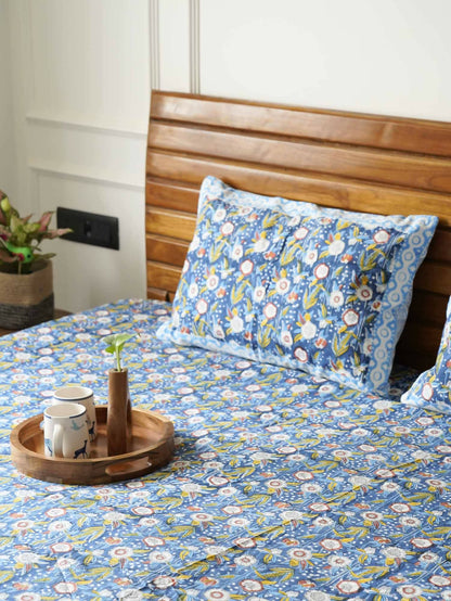 Starry Night - Handblock Bedsheet (108x108 Inches)