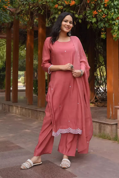 Dusty Rose Kurta Set