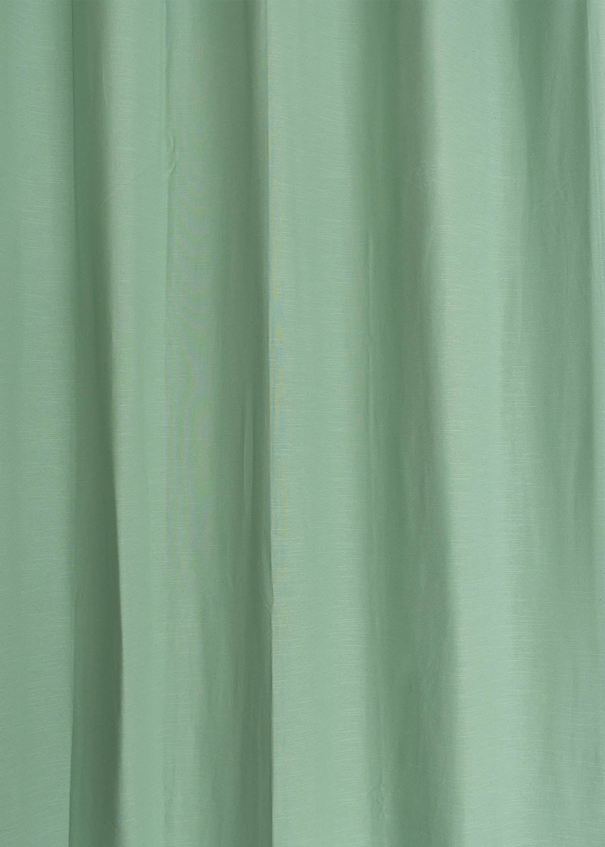 Room Darkening - Sage Green Pure Cotton Solid Curtain