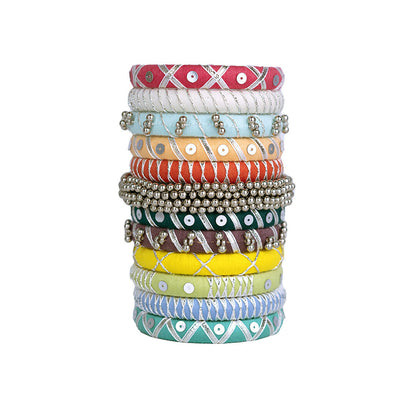 Maya Multicolor With Ghungroo Bangle Set