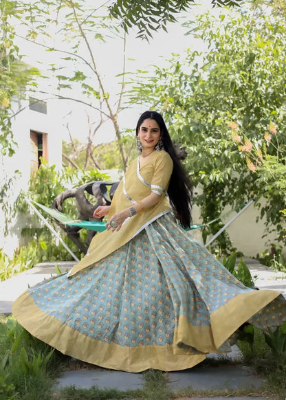 Hetal Katha Cotton Lehenga