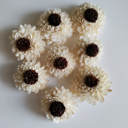 White Wedding Bunch (40 Flowers, Wire Stem included)