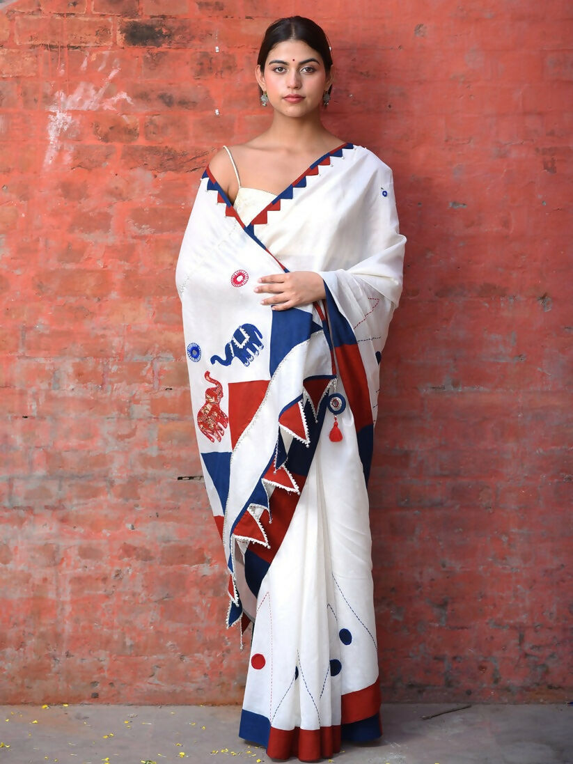 अप्सरा White Saree