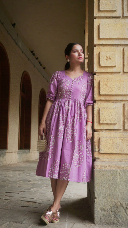 Milan Pink Cotton Dress