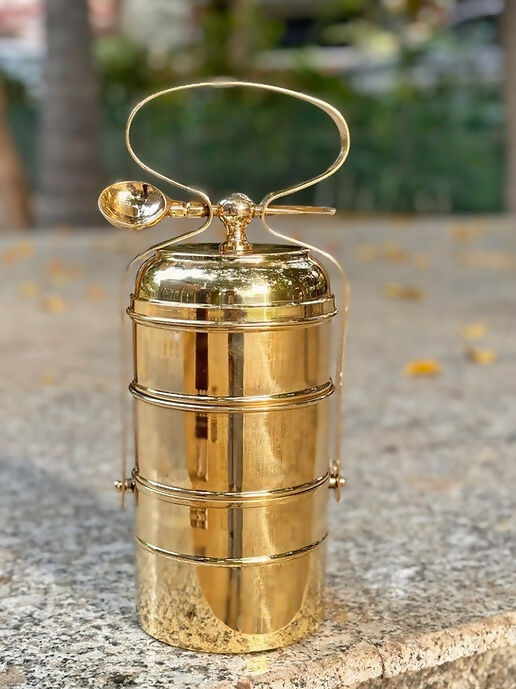 Brass Tiffin Box 3 Tier