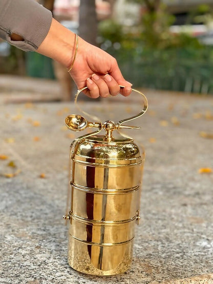 Brass Tiffin Box 3 Tier