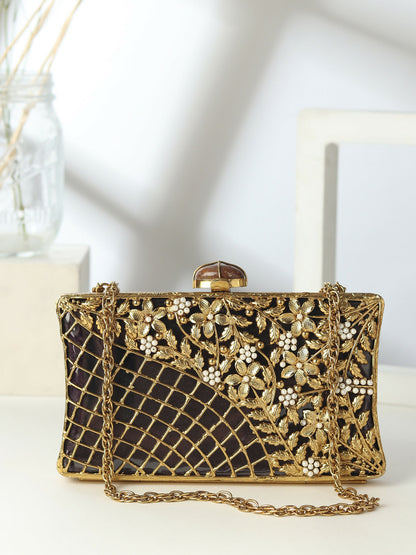 Golden Gilded MOP Black Bag