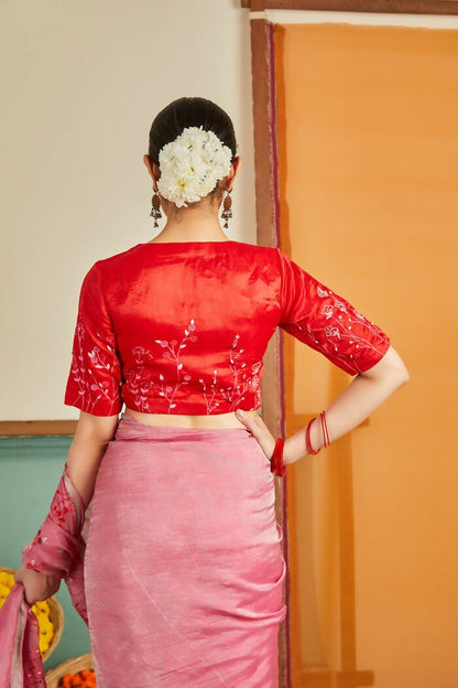 Gul Red Silk Blouse