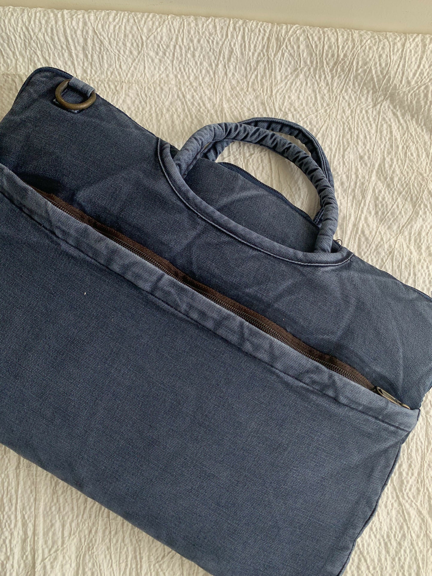 Denim Laptop Sleeve Cum Bag