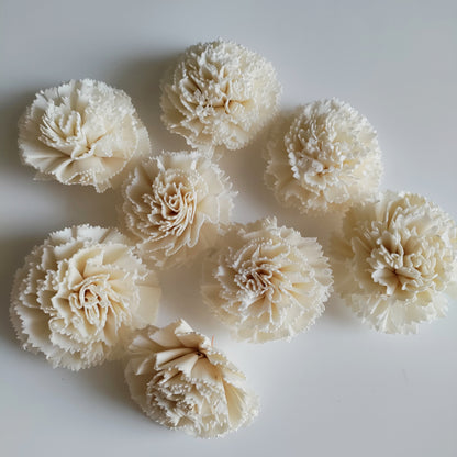 White Wedding Bunch (40 Flowers, Wire Stem included)