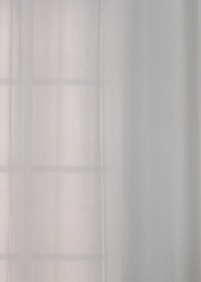 Light Filtering - Solid White Sheer Cotton Curtain