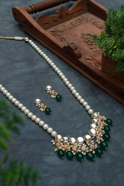 Stone and Kundan Long Necklace