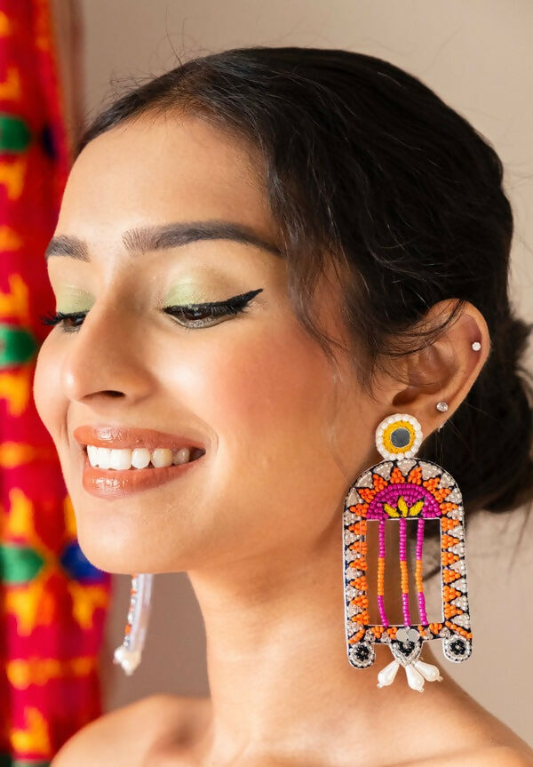 Sheesh Mahal Handmade Beaded Earrings