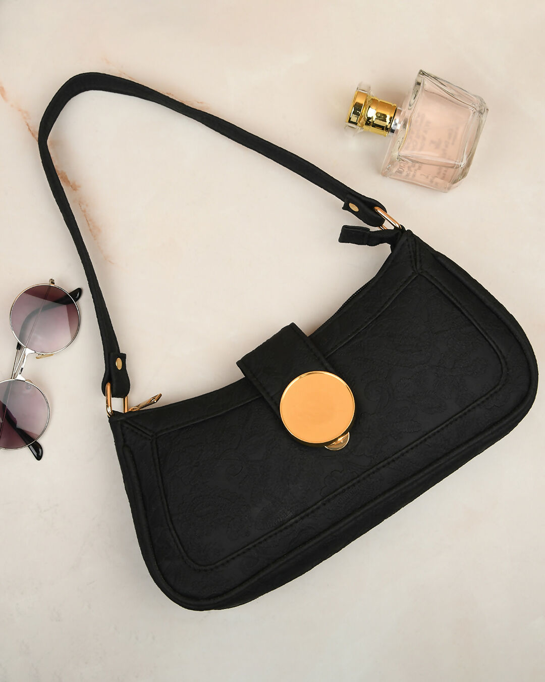 Black Baguette Bag 2