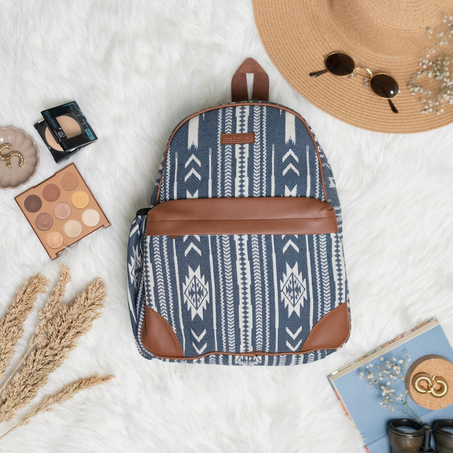 Adventurous blue compact backpack