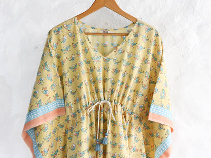 Kaftan Birdies In Yellow