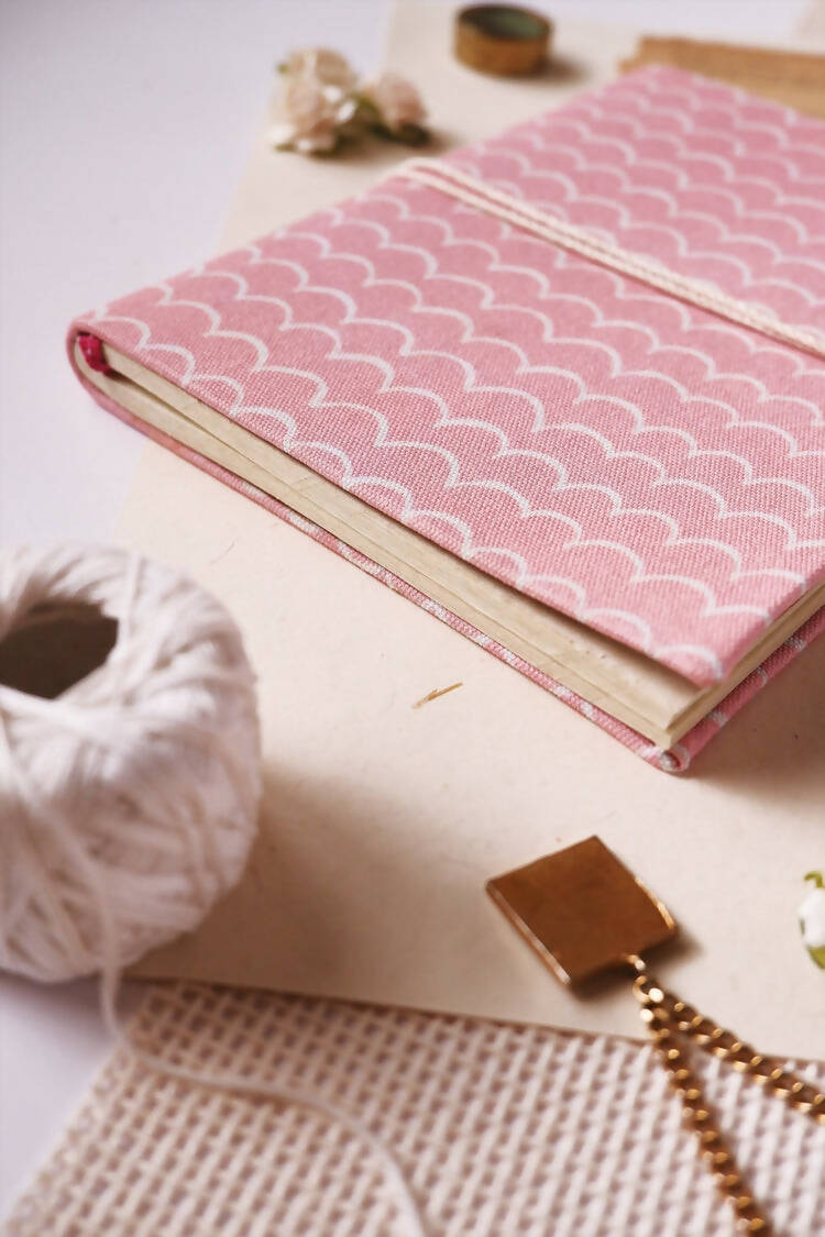 Pink Curlies Tie Up Diary