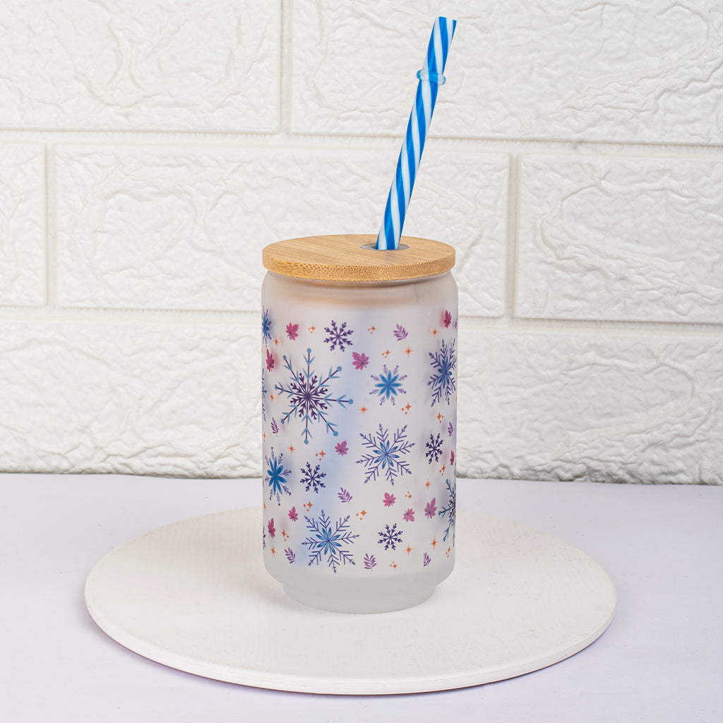 Whistling Snowflakes Mason Jar