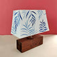 Rectangle Table Lamp - Blue Fern Lamp Shade