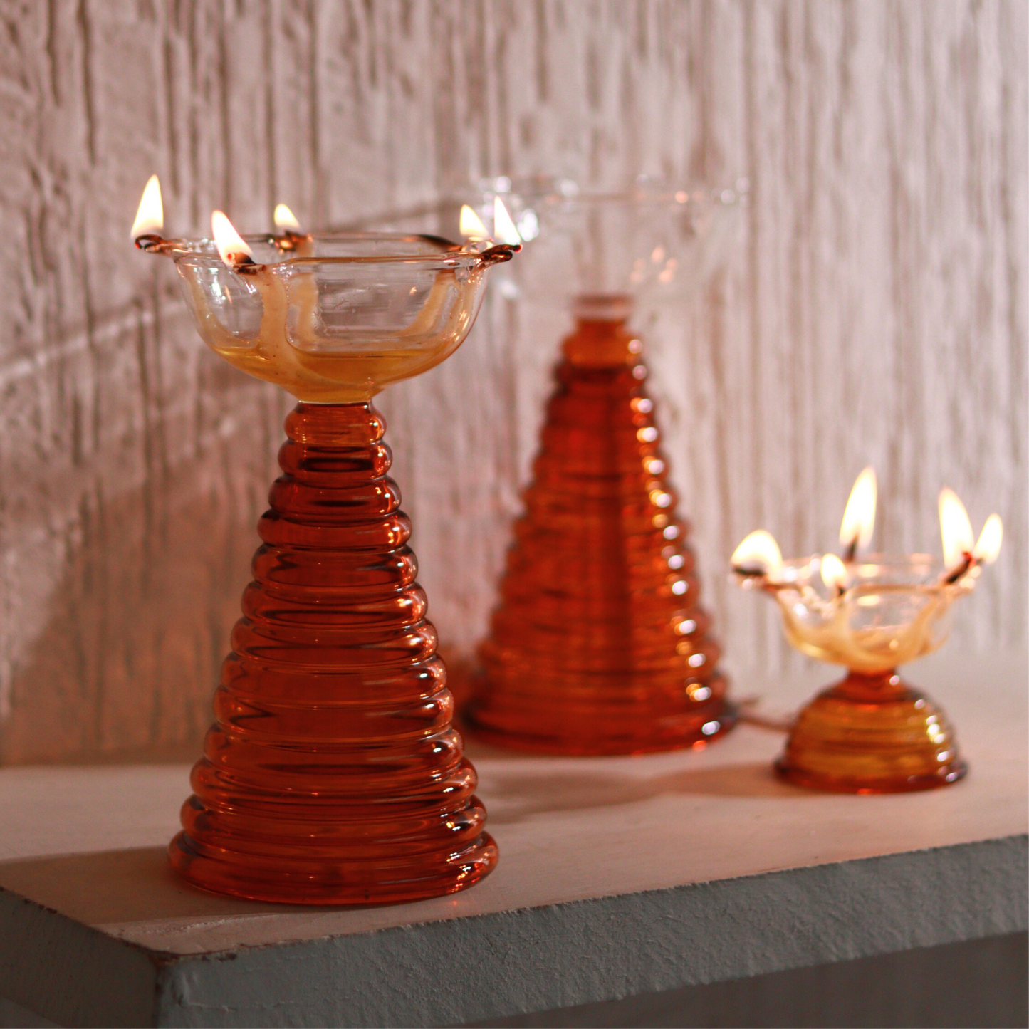 Tall Glass Diya