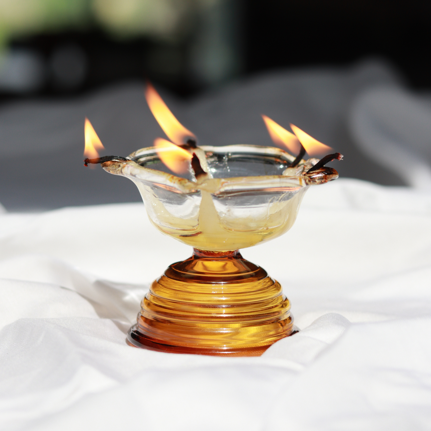 Short Glass Diya