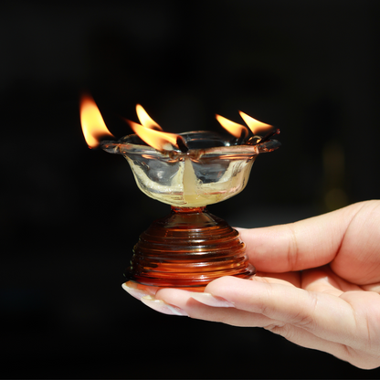 Short Glass Diya