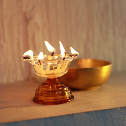 Short Glass Diya