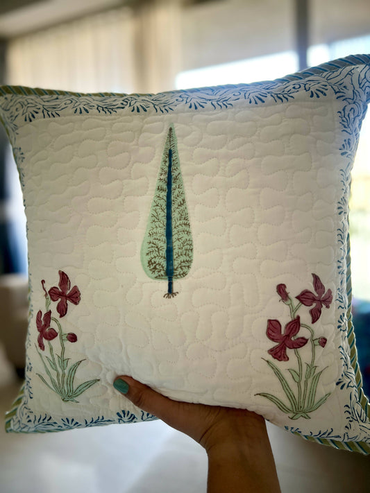Quilted Cushion Cover| Suhani | Bloom Bliss (Set of 2)