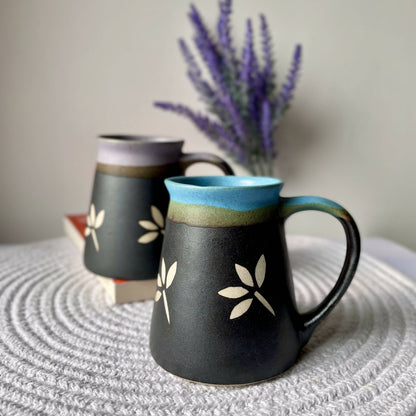 Black Antique Mug (Set Of 2)