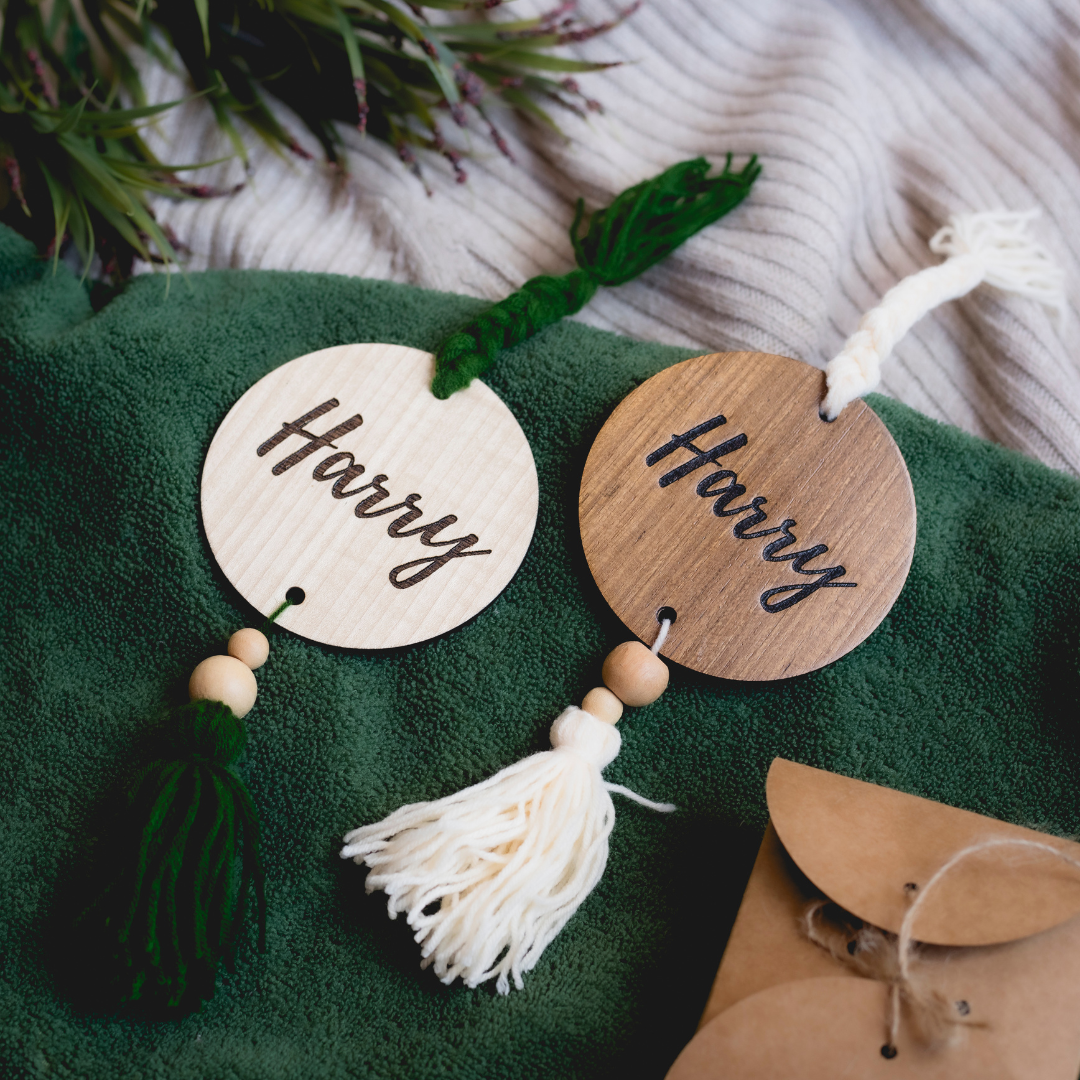 Christmas Charm With a christmas tune and personalisation - (NFC) (Set of 2)