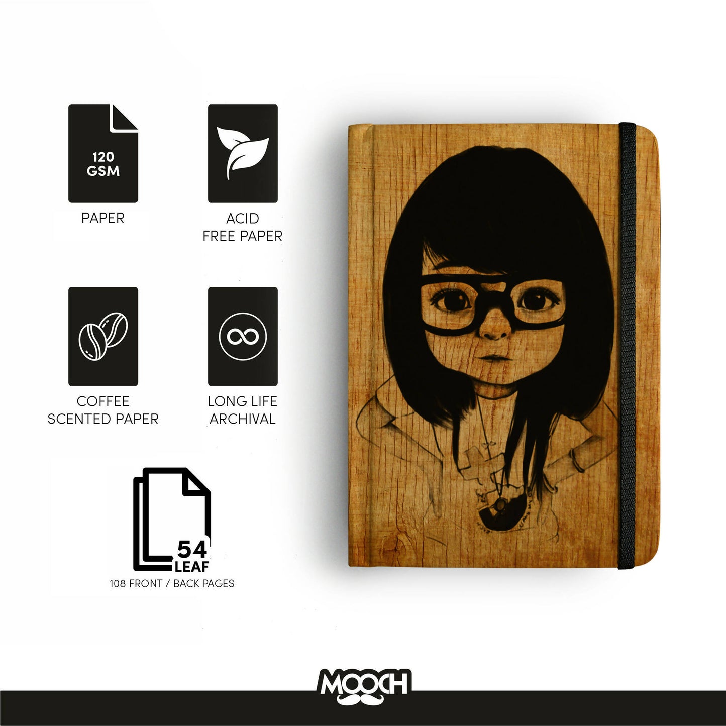 Nerd Girl - A5 Handcrafted Diary | Notebook