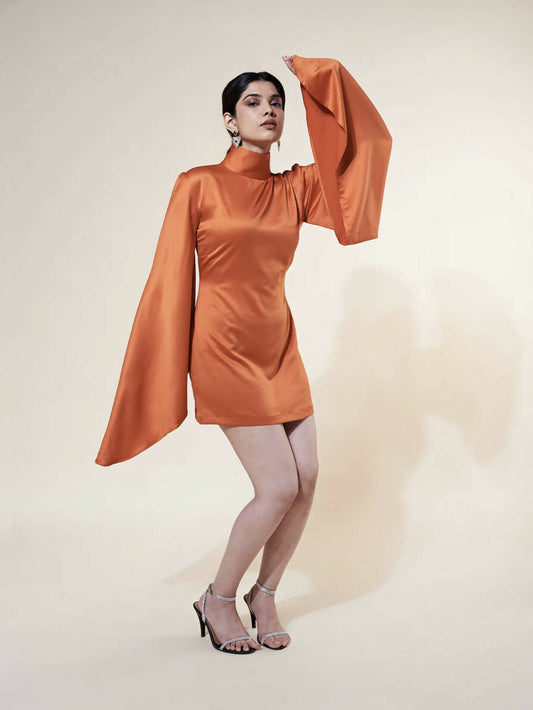 Can't Be Tamed Dress In Burnt Orange