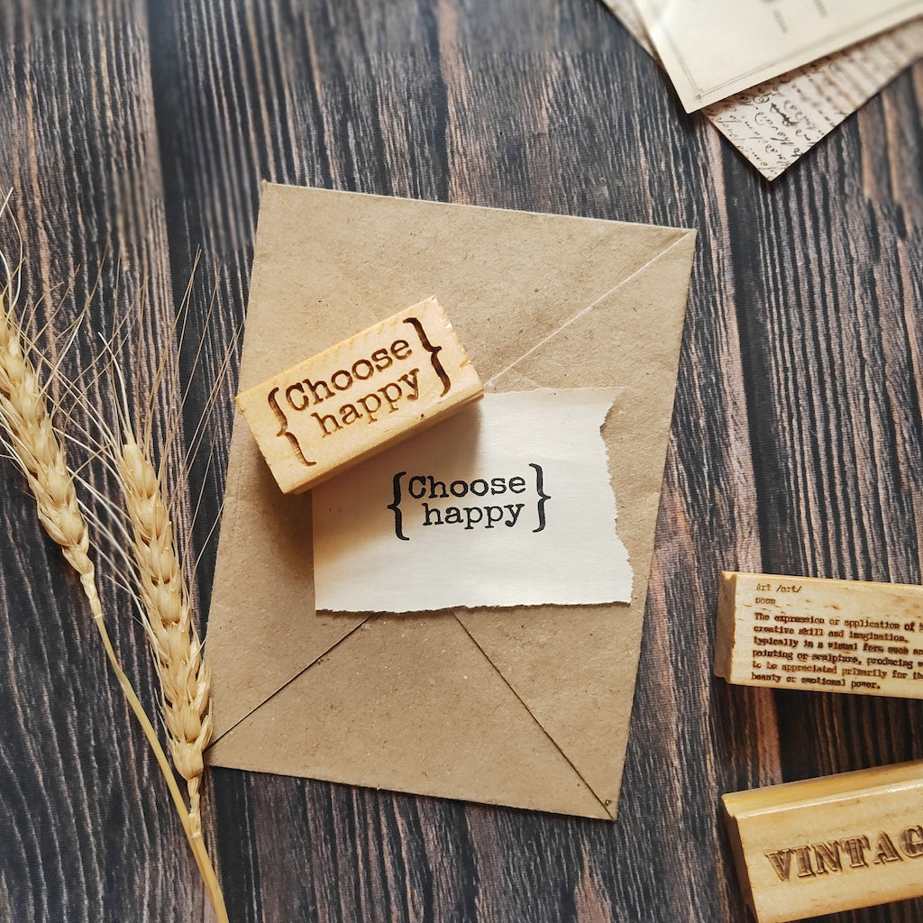 Words Mini Rubber Stamp Set