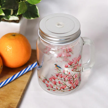 Pink Magnolias Mason Jar