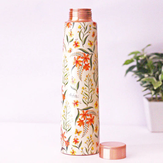Summer Blossoms Copper bottle