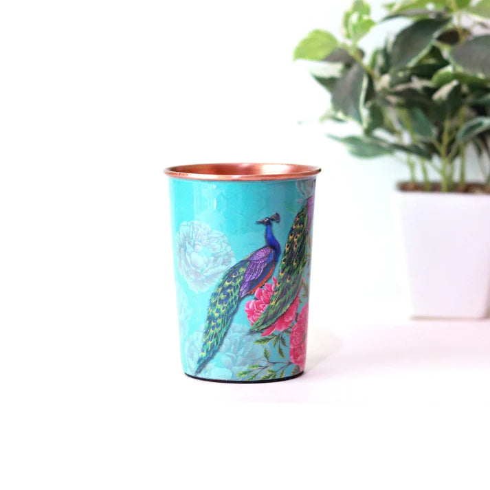 The Royal Peacock Copper Tumblers - Set of 2