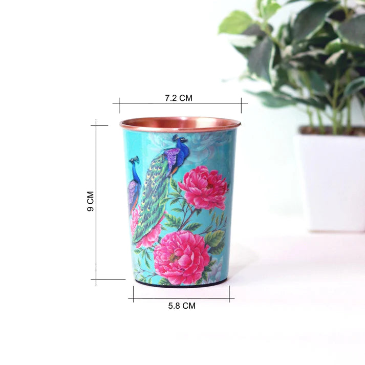 The Royal Peacock Copper Tumblers - Set of 2