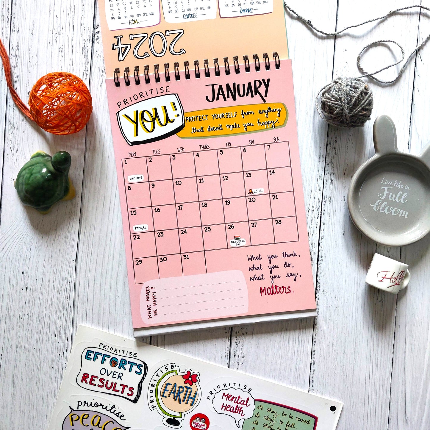 What Really Matters | 2024 Desk Calendar + FREE Stickers